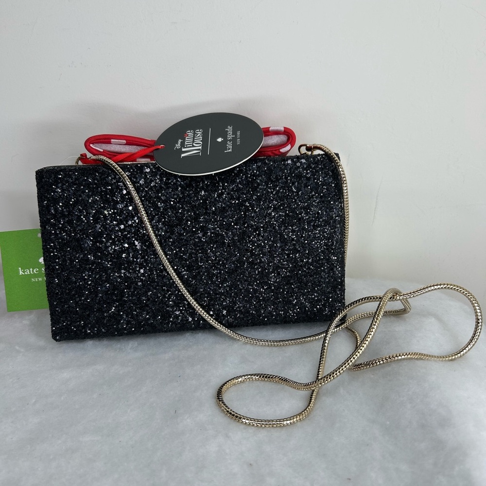NWT Kate Spade x Disney Minnie Mouse BOW CLUTCH Crossbody Handbag Purse - Picture 2 of 9